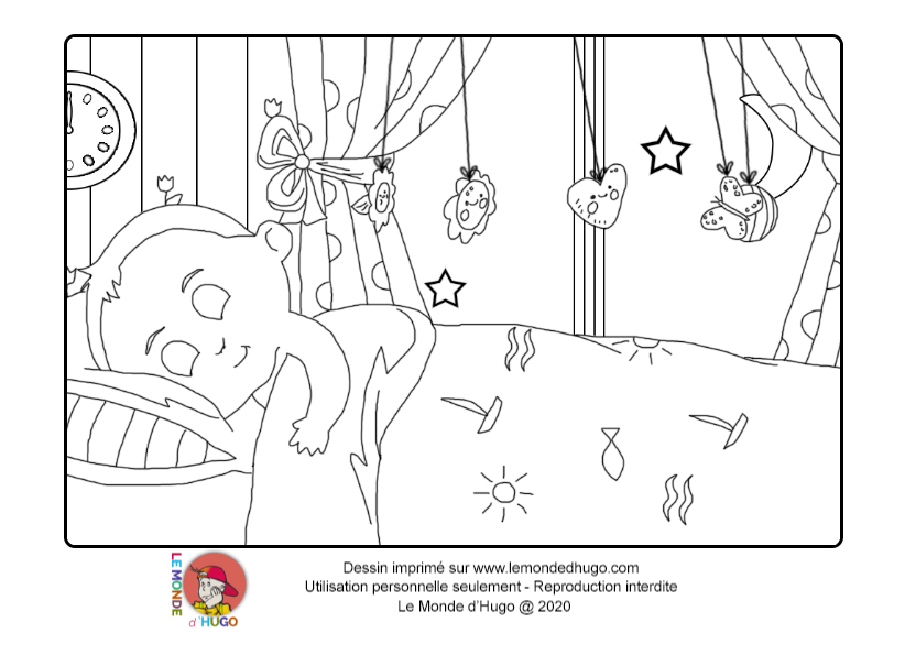 coloriage Fais dodo, Colas mon p'tit frère  pour enfants