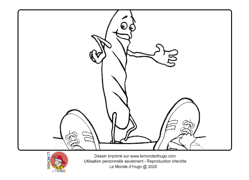 coloriage La baguette de pain pour enfants