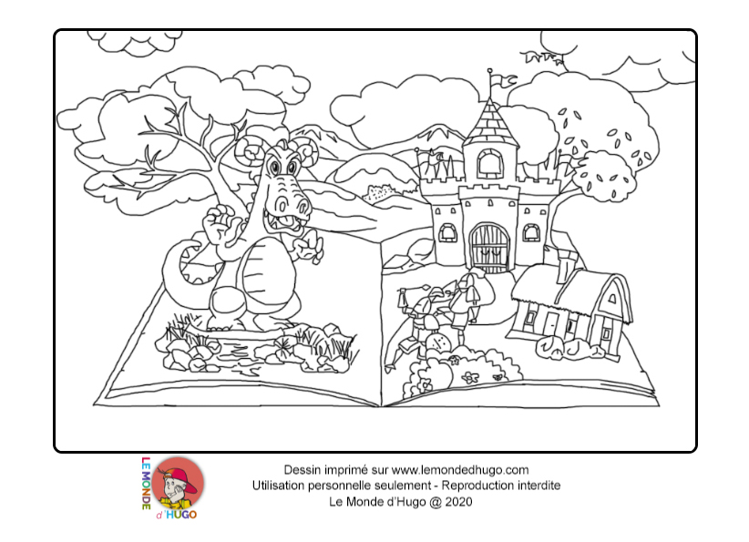 coloriage La légende du dragon